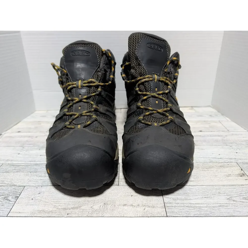 KEEN Utility Lansing Mid Waterproof Safety Steel Toe Boots Mens Size 13EE WIDE